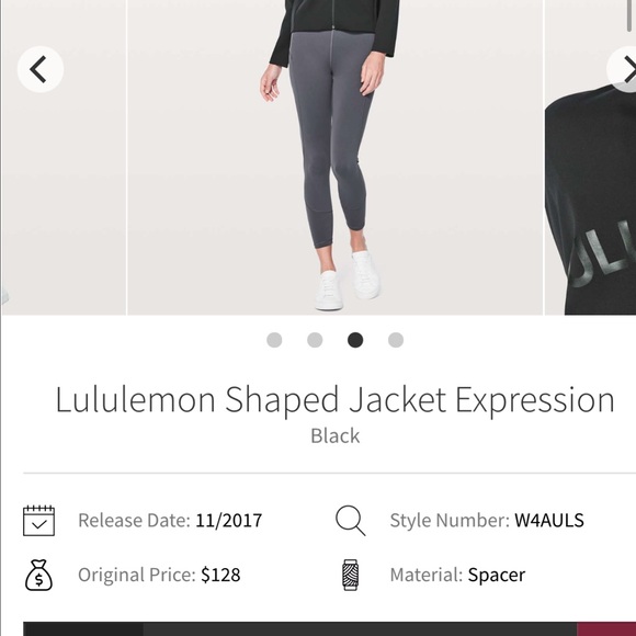 🆕NWT Lululemon Black Shaped Jacket Expression—received as a gift, size 4 - Picture 5 of 5